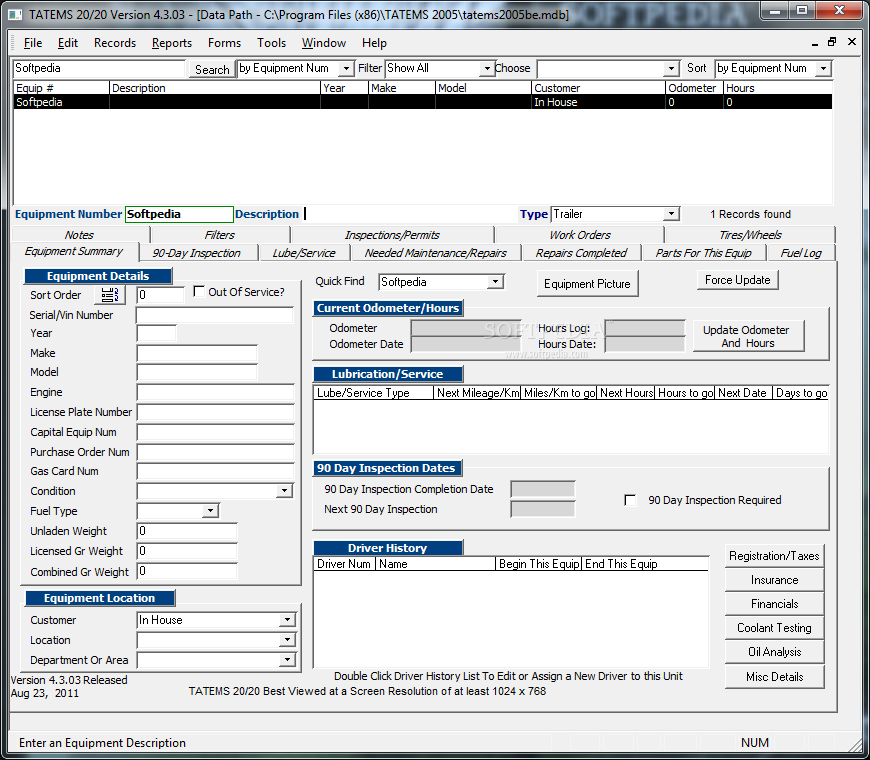 truck fleet maintenance software TATEMS Fleet Maintenance Free download software